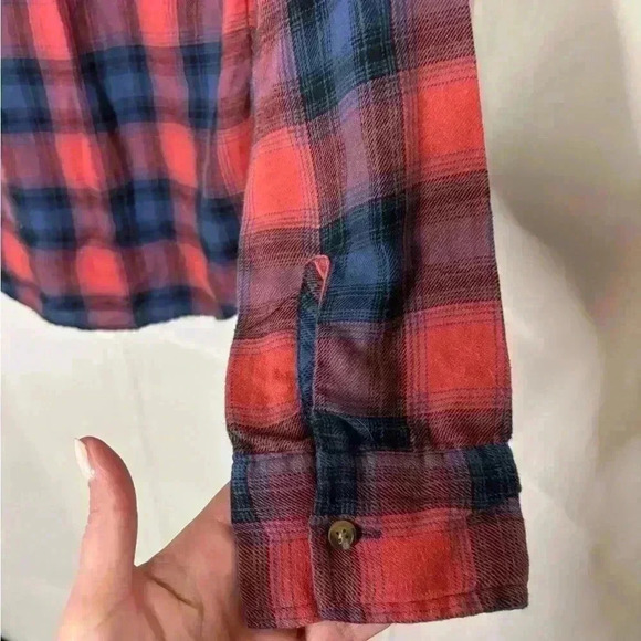 Womens size XS Hollister button up plaid shirt, #N470 - Picture 4 of 6
